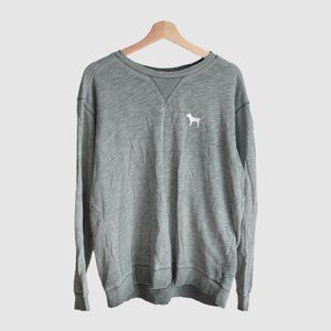 Victoria’s Secret PINK Green Crewneck Sweatshirt – Size M, Distressed